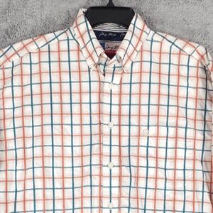 Wrangler George Strait Western Shirt Mens XL Plaid Cowboy Cut One Pocket Logo